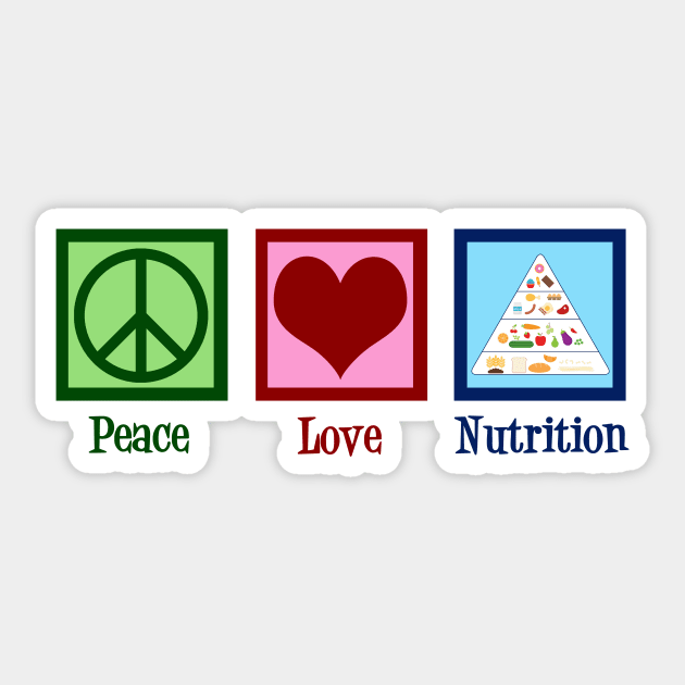 Peace Love Nutrition Sticker by epiclovedesigns